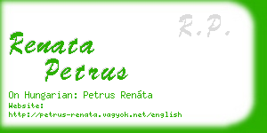 renata petrus business card