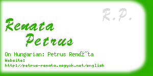 renata petrus business card